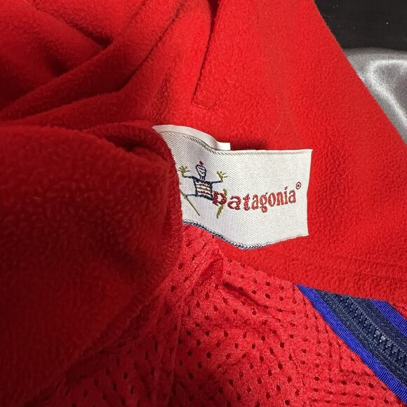 Vintage Patagonia Synchilla Fleece Vest Kids Sz 10 Red Ski Winter Rare Logo 90s - Picture 11 of 14